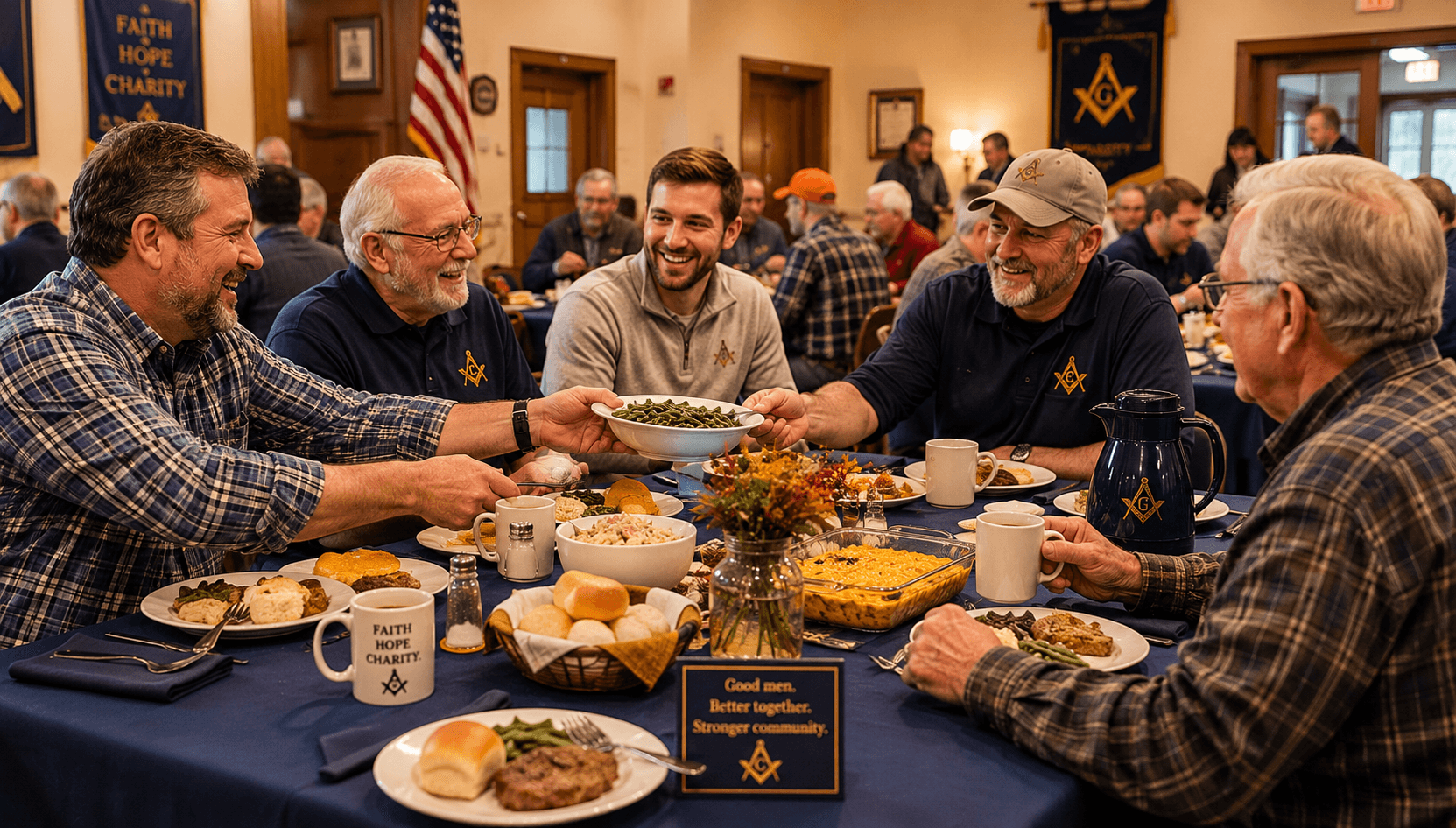 Fellowship dinner among brothers